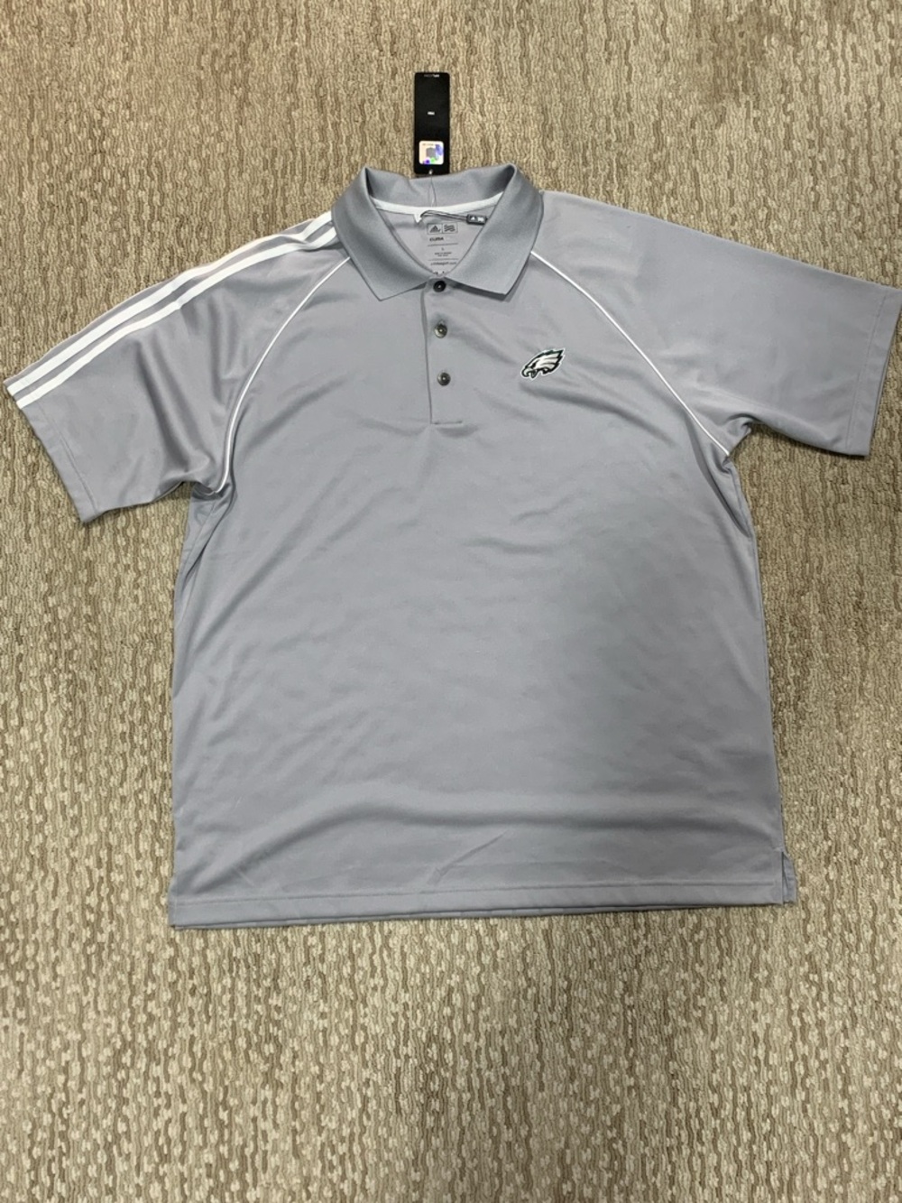 Adidas Light Gray Philadelphia Eagles Polo (380)